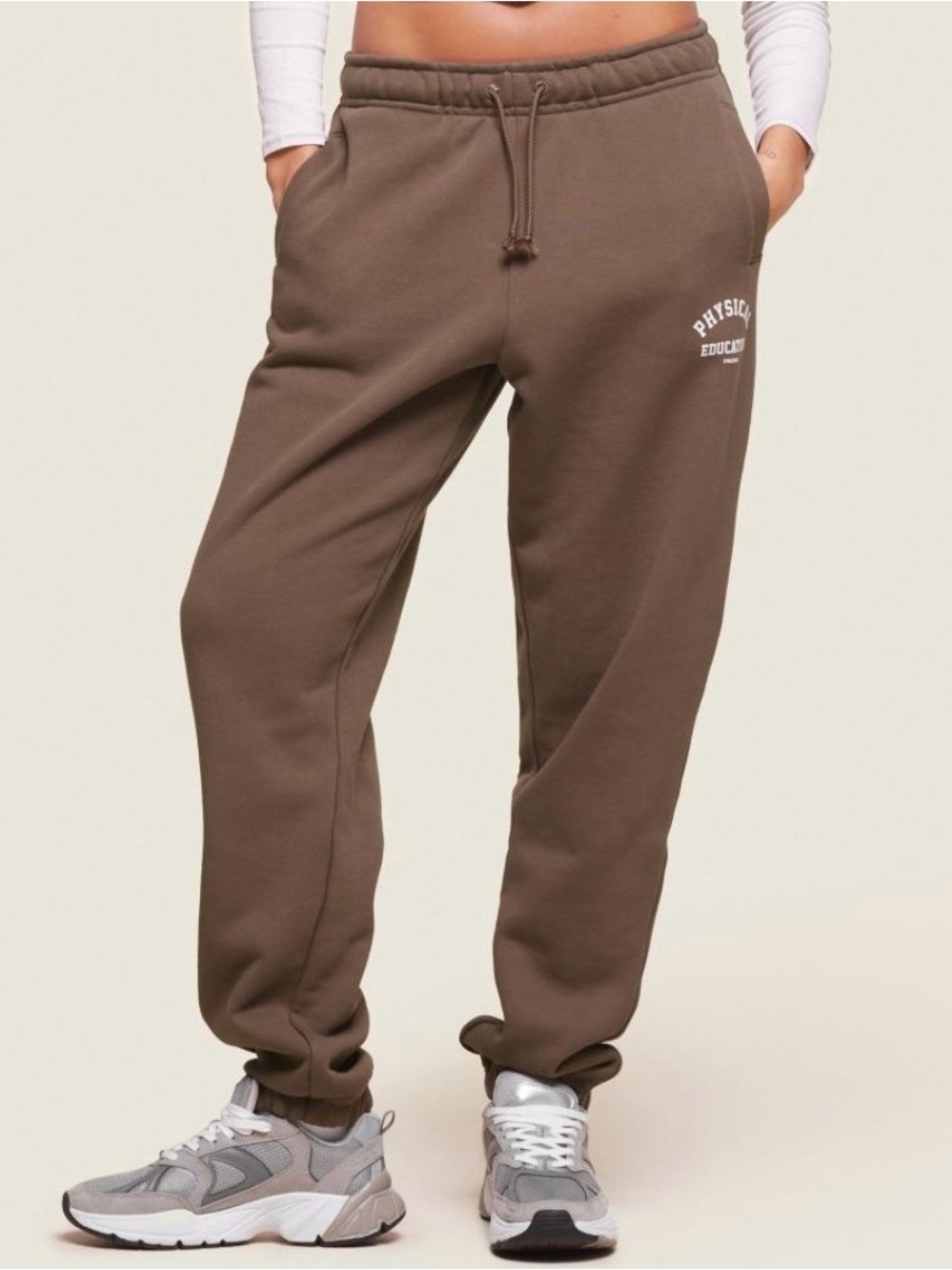 GYMSHARK Physical Education Logo Sweat Joggers in Penny Brown size XXL - Picture 2 of 9
